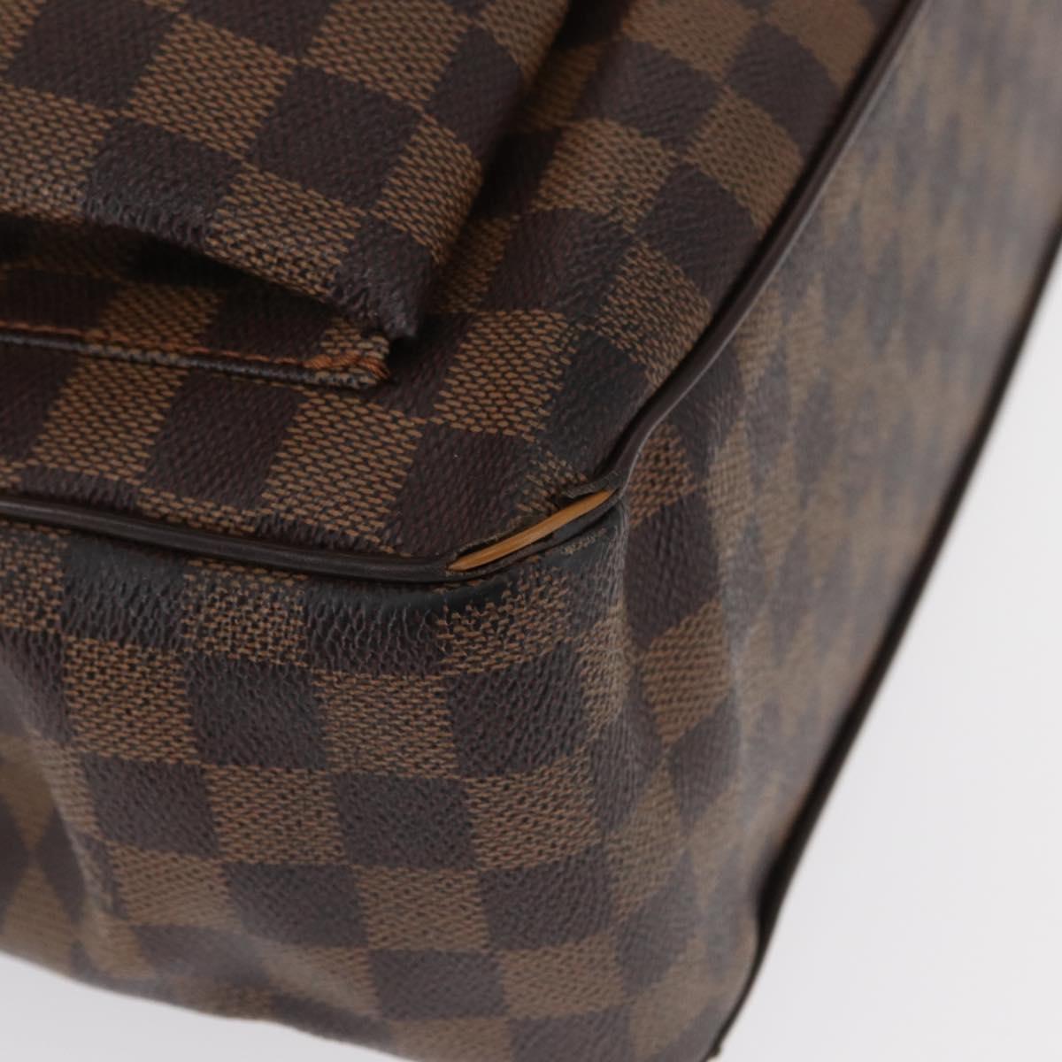 LOUIS VUITTON Damier Ebene Uzes Hand Bag N51128 LV Auth bs32268