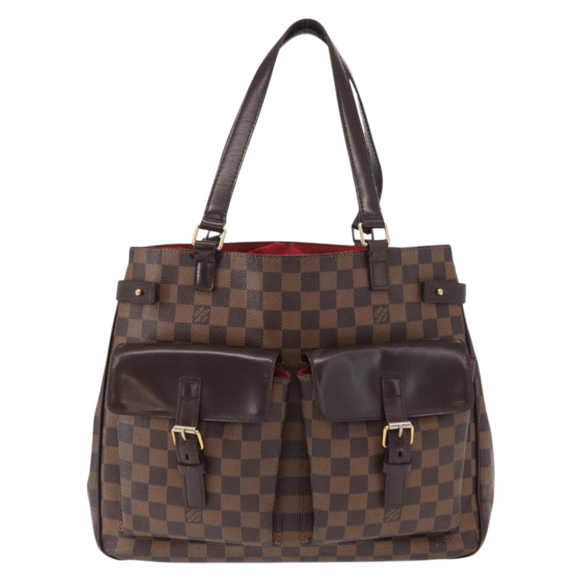 LOUIS VUITTON Damier Ebene Uzes Hand Bag N51128 LV Auth bs32268