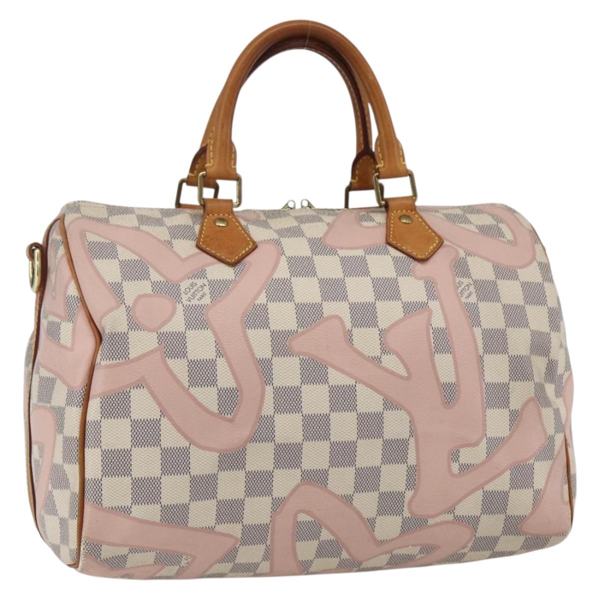 LOUIS VUITTON Damier Azur Tahiti Speedy Bandouliere 30 Bag N41052 Auth bs32269