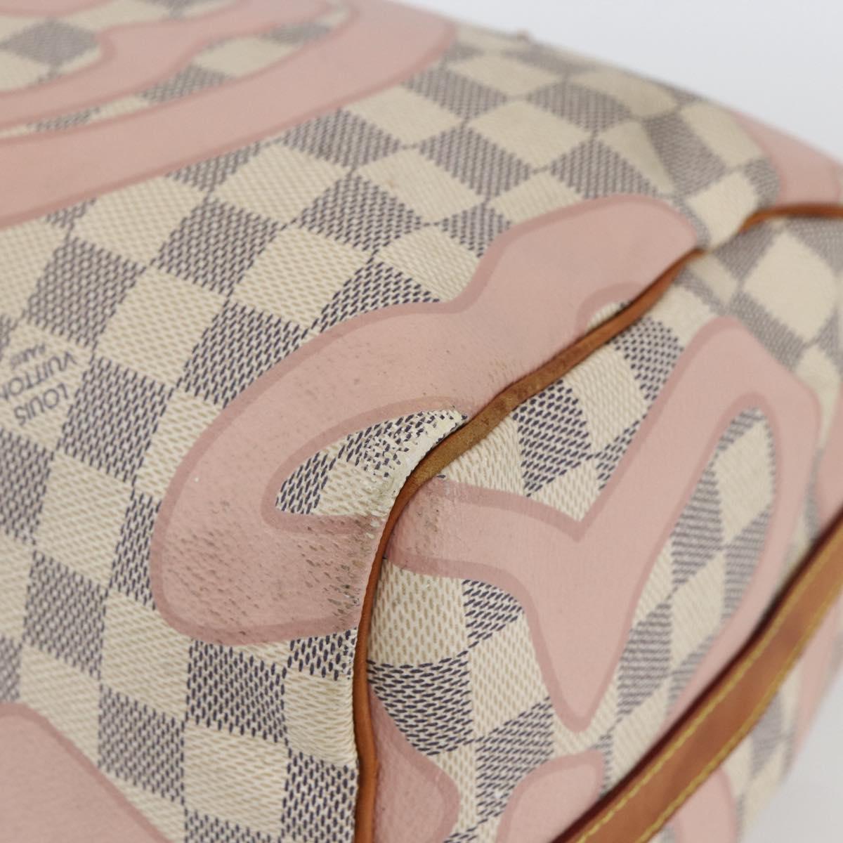 LOUIS VUITTON Damier Azur Tahiti Speedy Bandouliere 30 Bag N41052 Auth bs32269