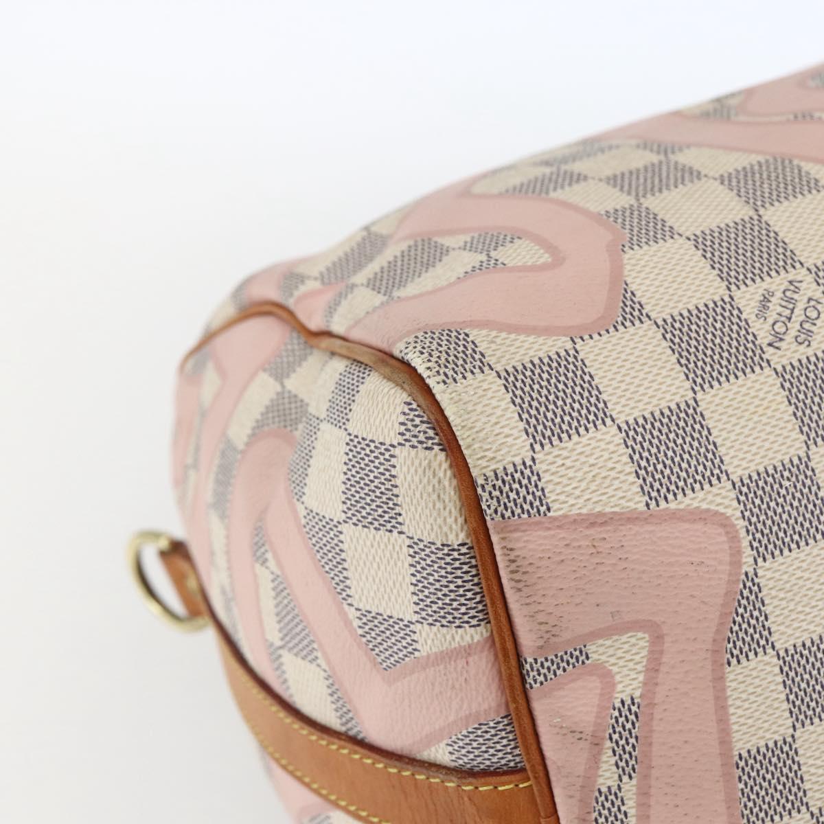 LOUIS VUITTON Damier Azur Tahiti Speedy Bandouliere 30 Bag N41052 Auth bs32269
