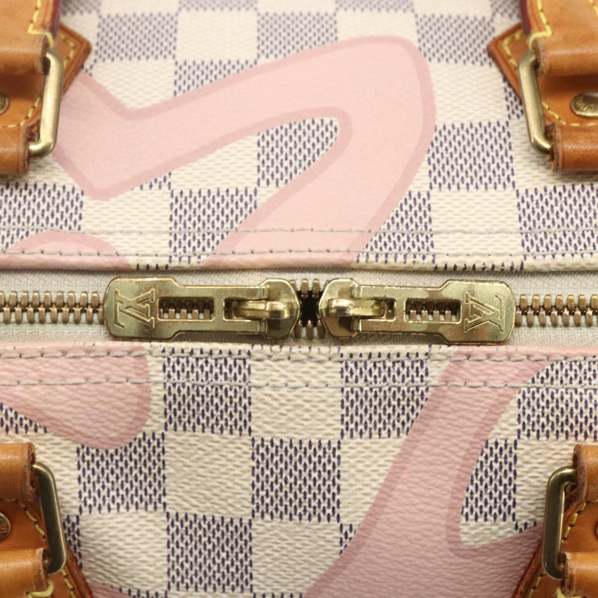 LOUIS VUITTON Damier Azur Tahiti Speedy Bandouliere 30 Bag N41052 Auth bs32269
