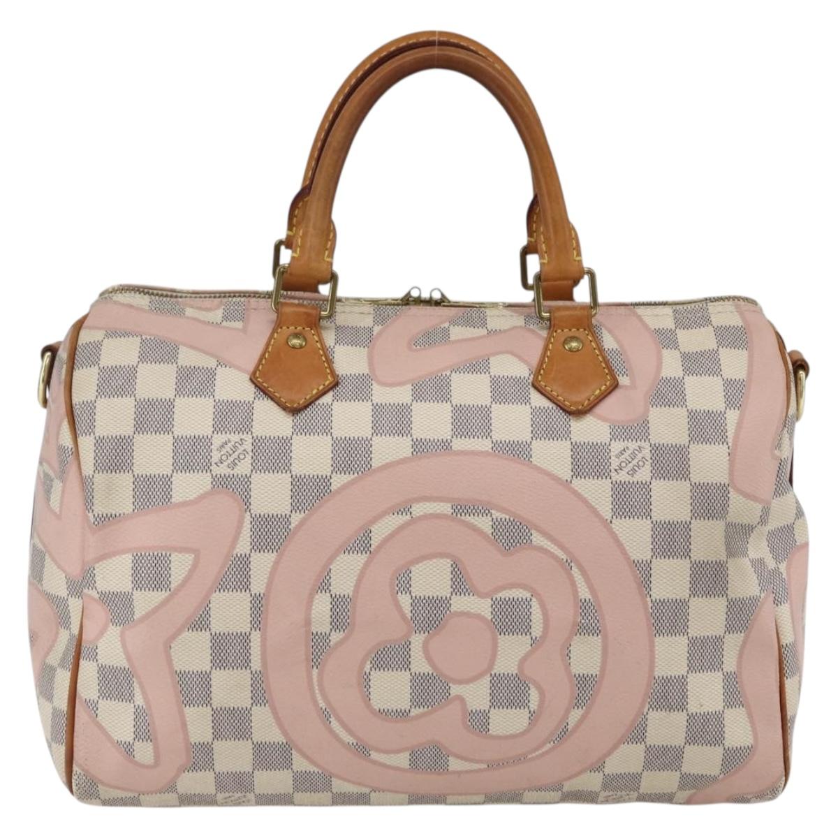 LOUIS VUITTON Damier Azur Tahiti Speedy Bandouliere 30 Bag N41052 Auth bs32269