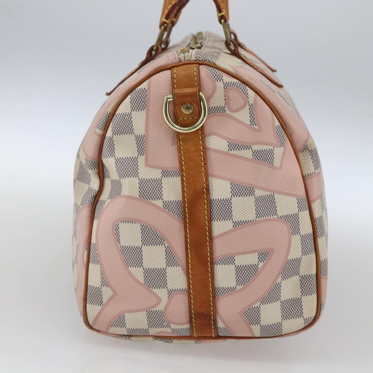 LOUIS VUITTON Damier Azur Tahiti Speedy Bandouliere 30 Bag N41052 Auth bs32269