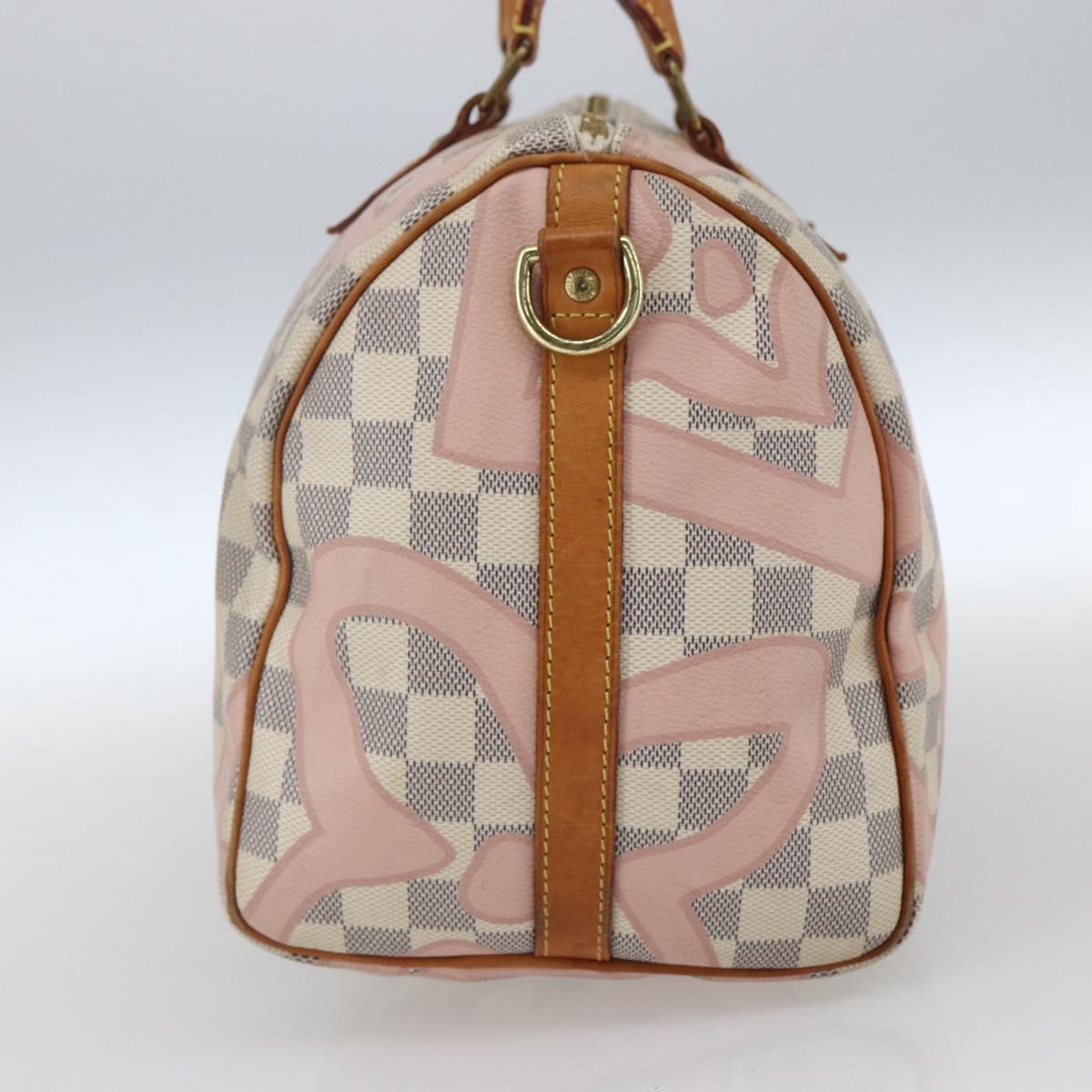 LOUIS VUITTON Damier Azur Tahiti Speedy Bandouliere 30 Bag N41052 Auth bs32269