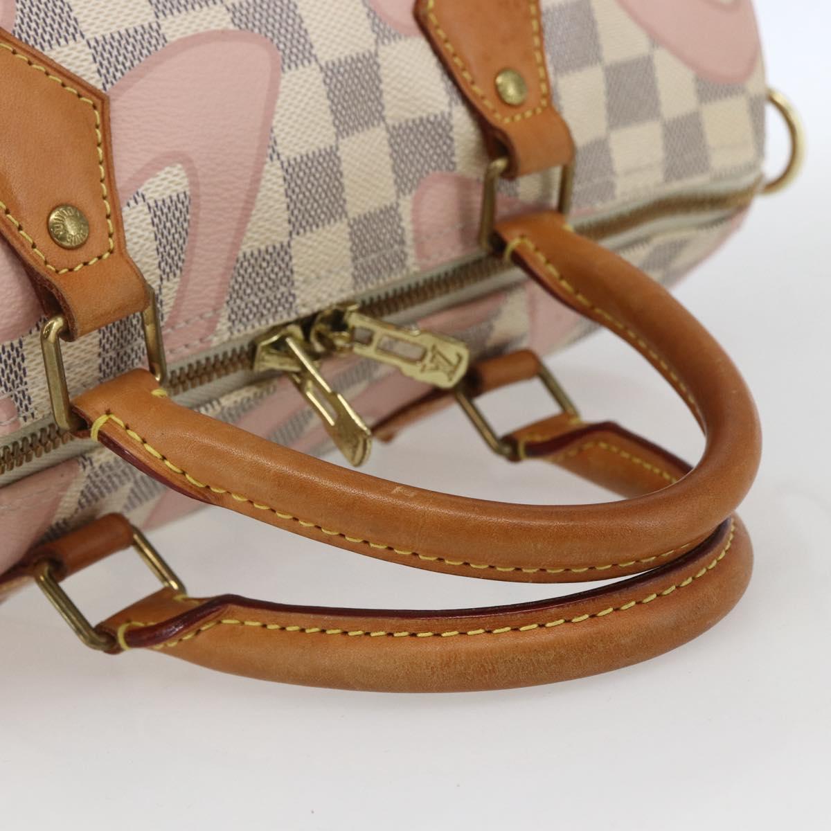 LOUIS VUITTON Damier Azur Tahiti Speedy Bandouliere 30 Bag N41052 Auth bs32269