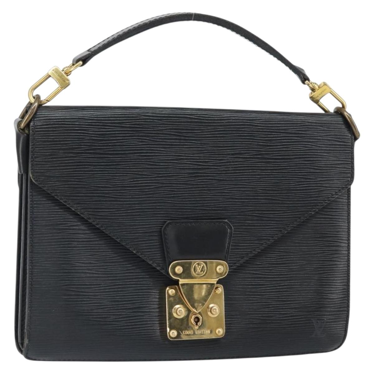 LOUIS VUITTON Epi Biface Clutch Bag Black M52322 LV Auth bs32271