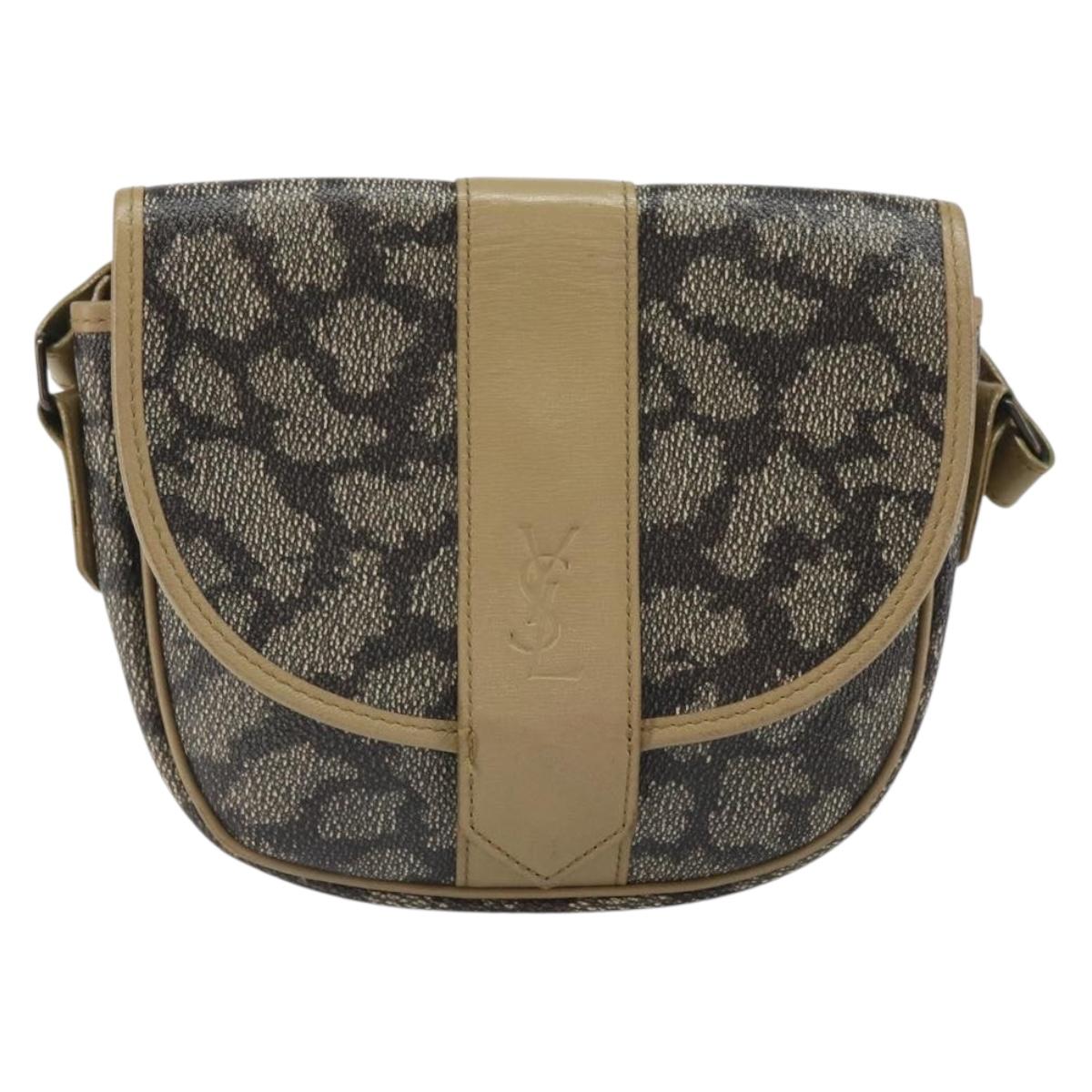 SAINT LAURENT Shoulder Bag Leather Brown Auth bs32279
