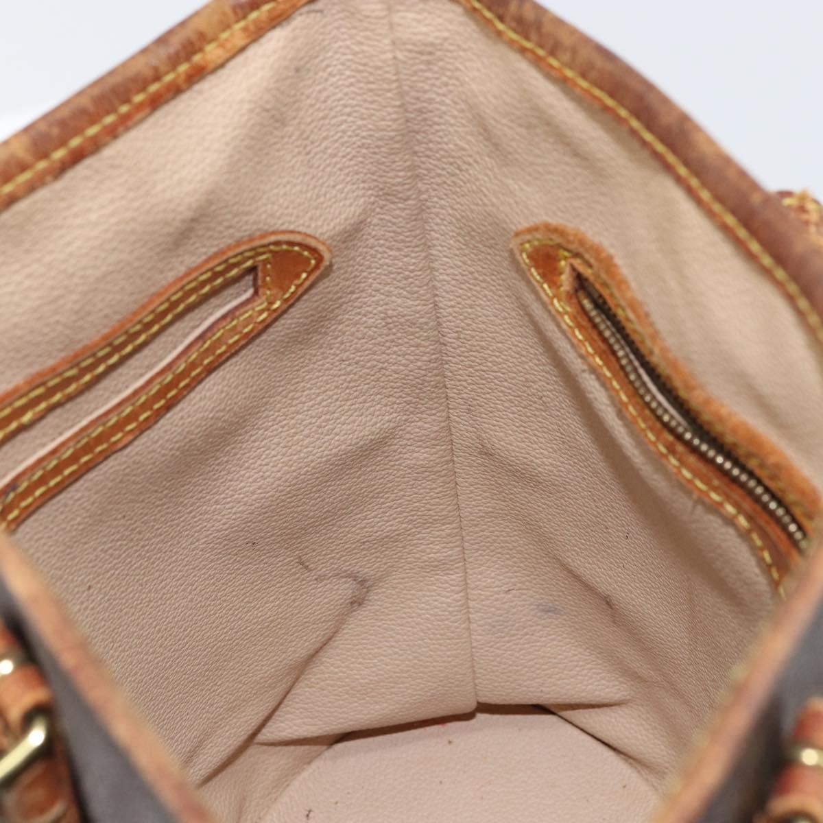 LOUIS VUITTON Monogram Bucket PM Shoulder Bag M42238 LV Auth bs32287