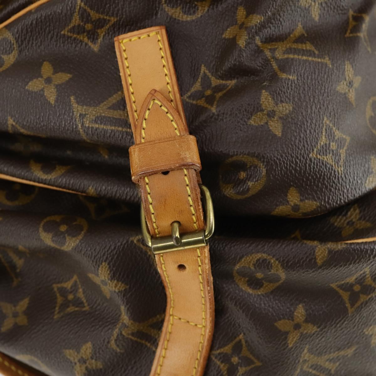 LOUIS VUITTON Monogram Saumur 35 Shoulder Bag M42254 LV Auth bs32301