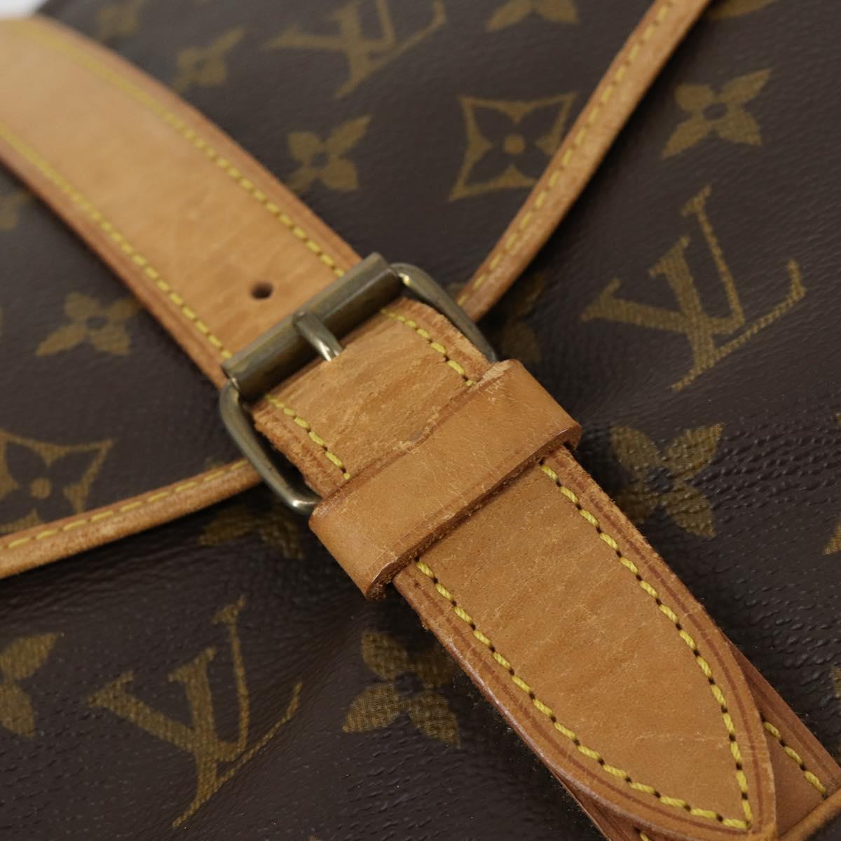 LOUIS VUITTON Monogram Saumur 35 Shoulder Bag M42254 LV Auth bs32301