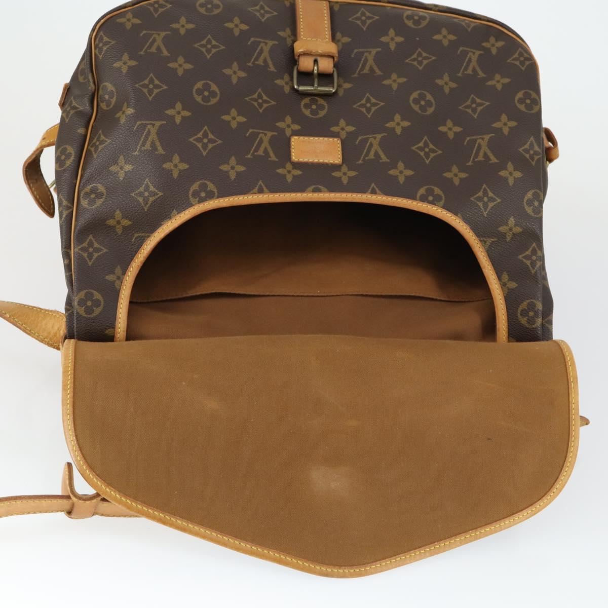 LOUIS VUITTON Monogram Saumur 35 Shoulder Bag M42254 LV Auth bs32301