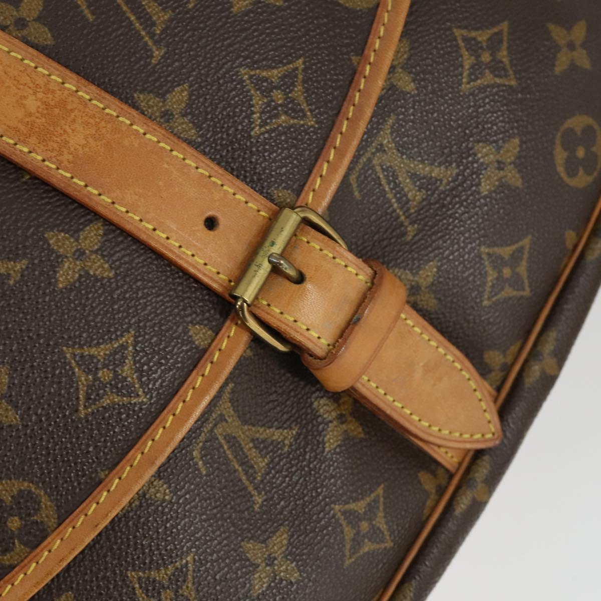 LOUIS VUITTON Monogram Saumur 35 Shoulder Bag M42254 LV Auth bs32301