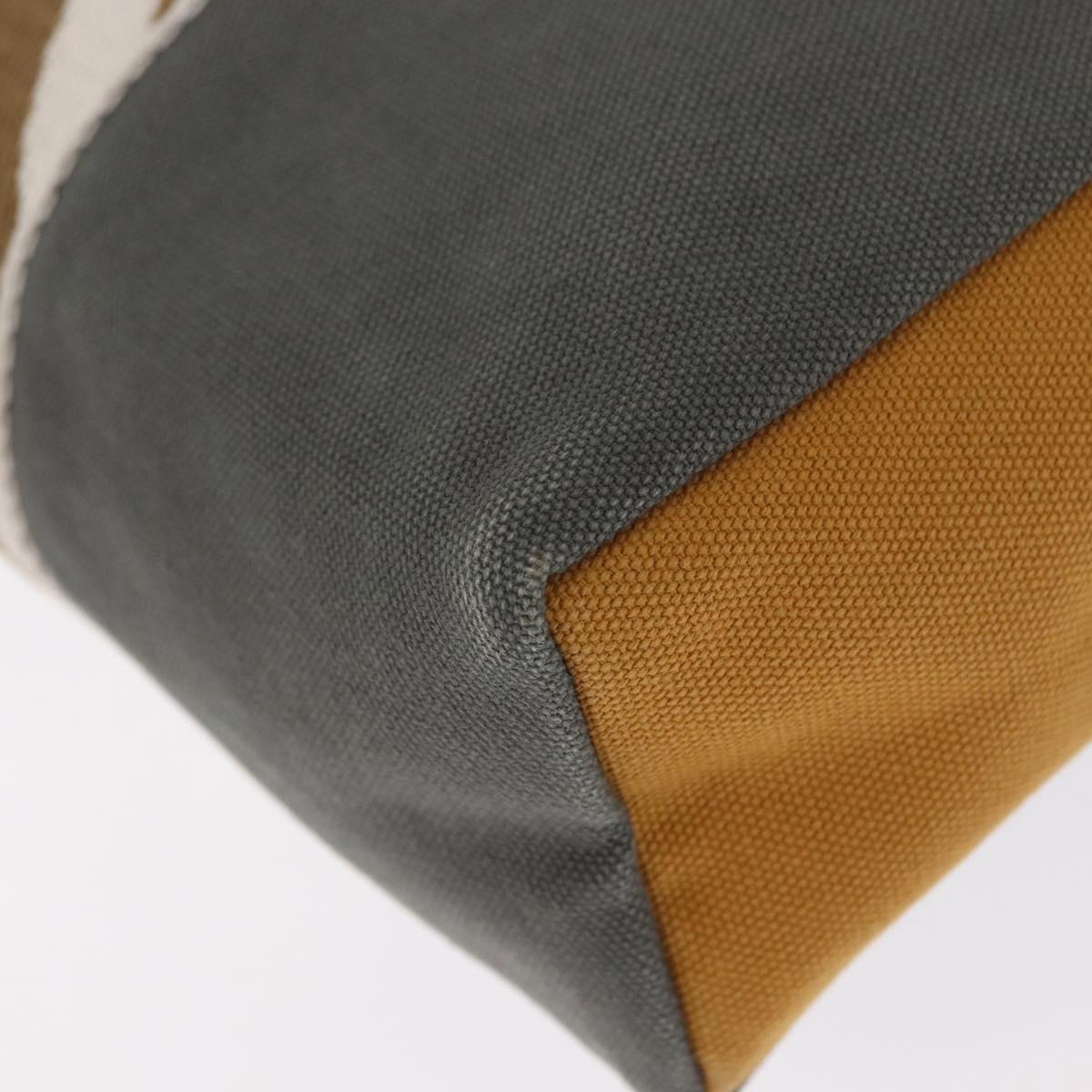 HERMES Jimetu Jumping Pouch Canvas Gray Auth bs32304