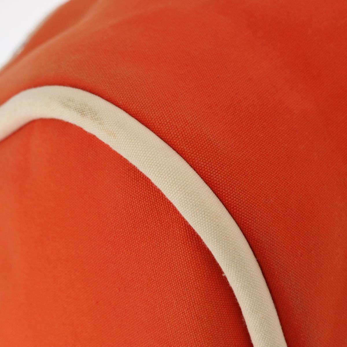 HERMES Sac Baga GM Tote Bag Canvas Orange Silver Auth bs32305