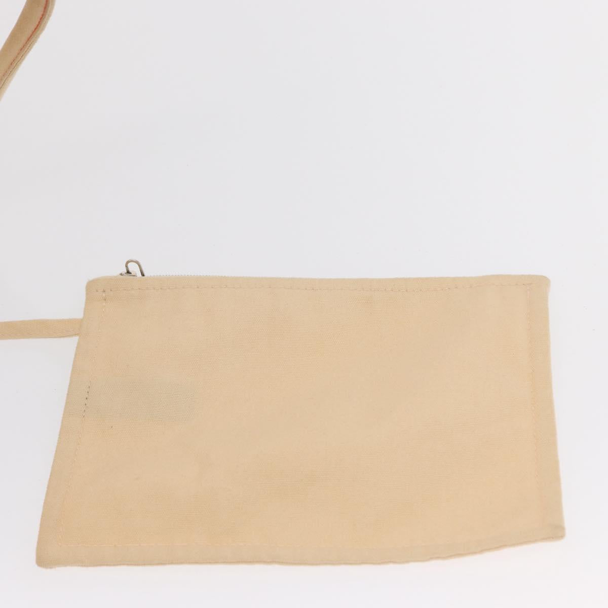 HERMES Sac Baga GM Tote Bag Canvas Orange Silver Auth bs32305