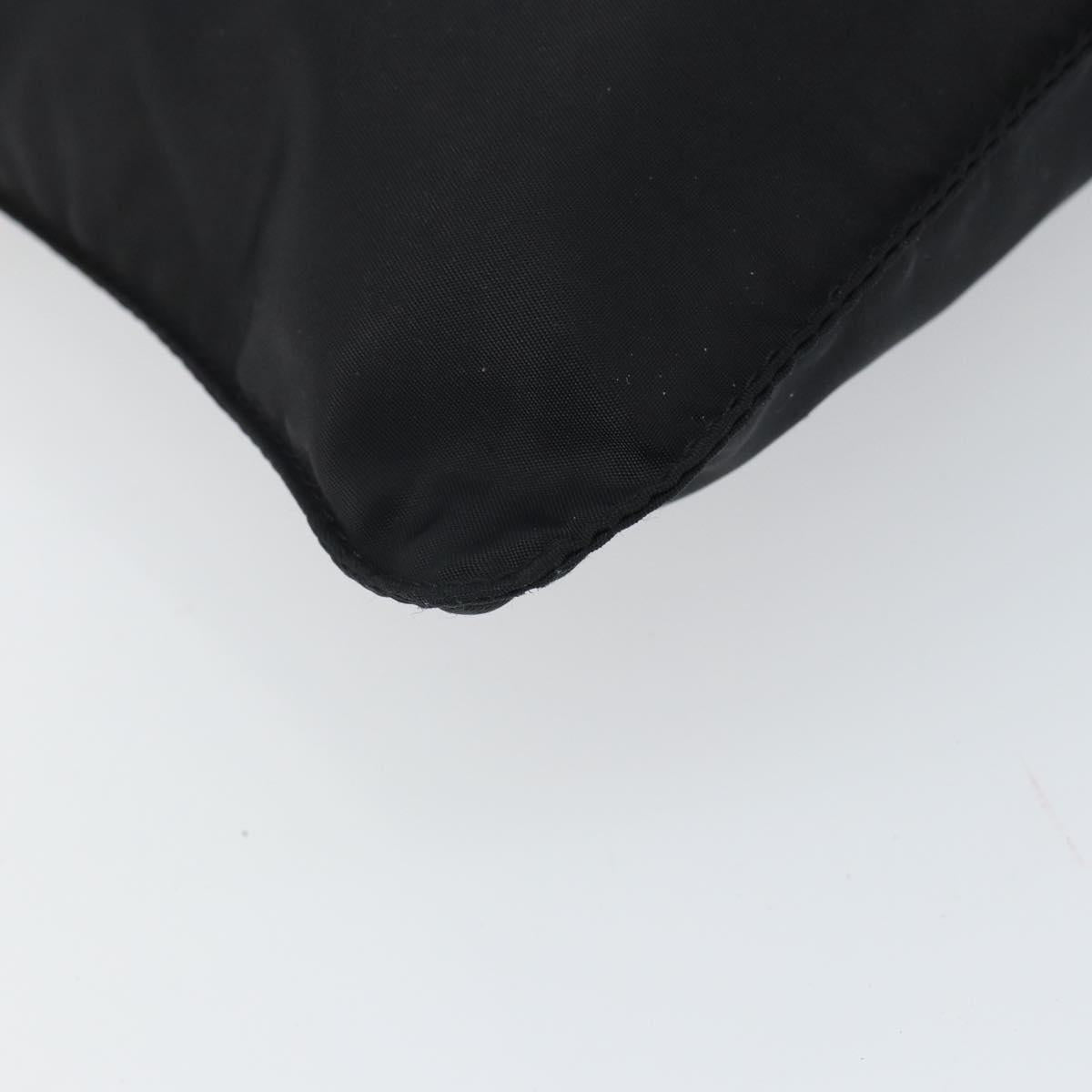 PRADA Shoulder Bag Nylon Black Silver Auth bs32312