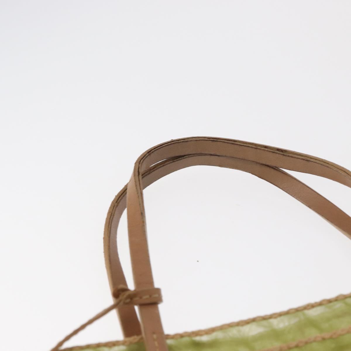 Christian Dior Hand Bag Nylon Green Auth bs32316