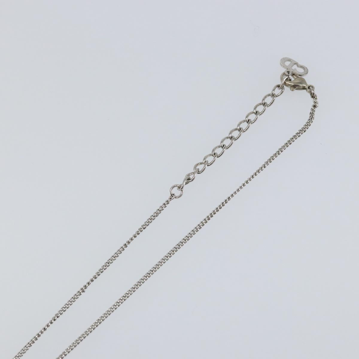 Christian Dior Necklace metal Silver Auth bs32324