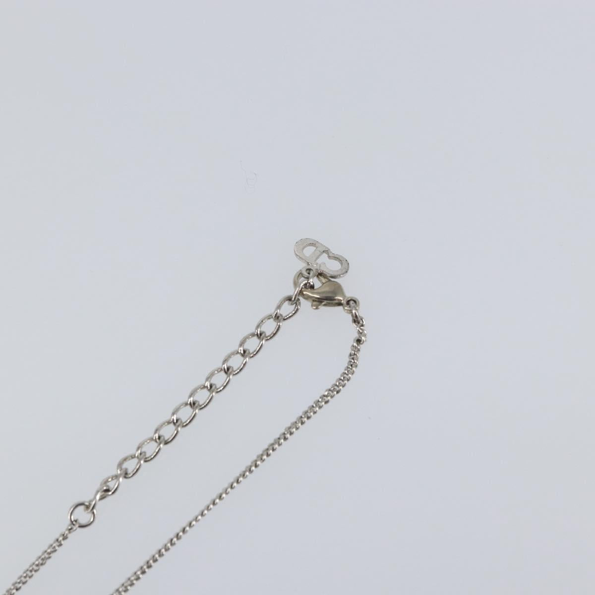 Christian Dior Necklace metal Silver Auth bs32324