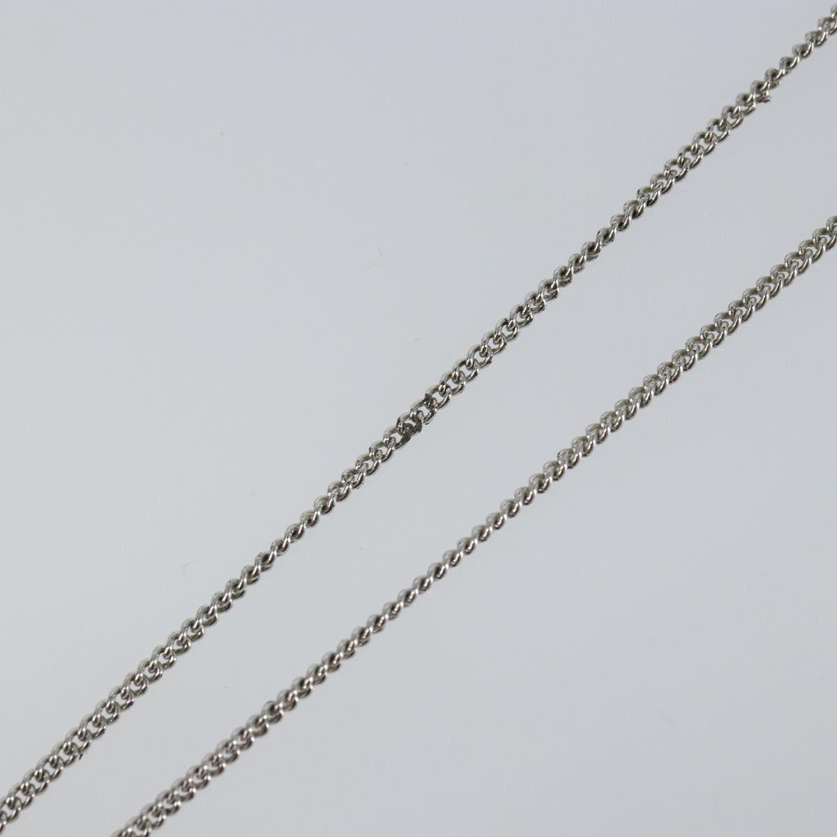 Christian Dior Necklace metal Silver Auth bs32324