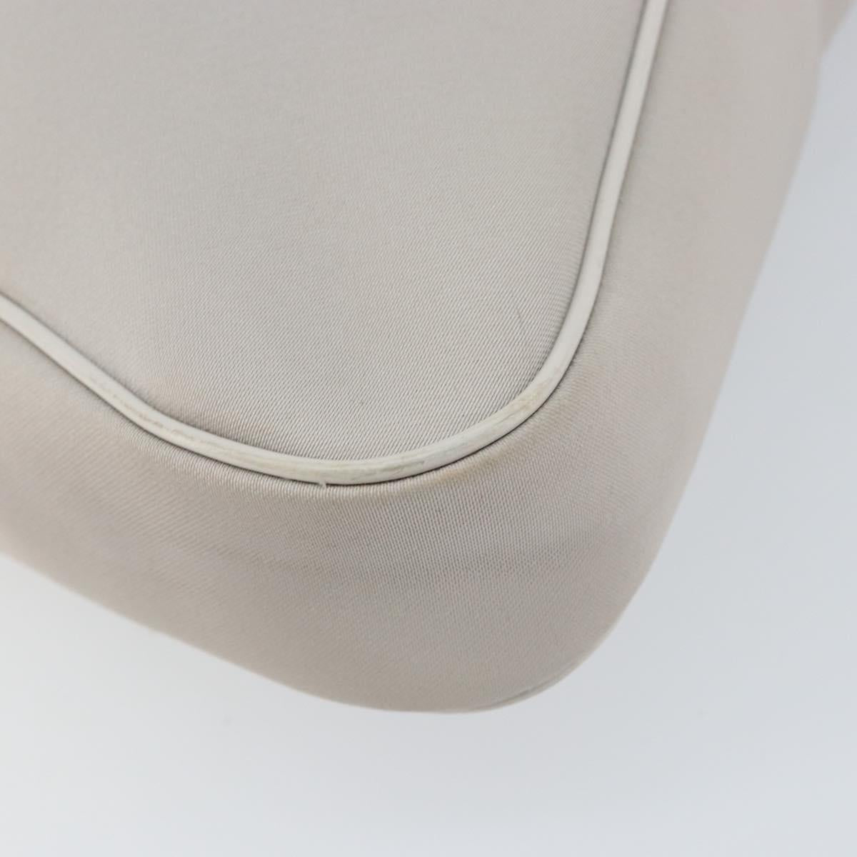 Salvatore Ferragamo Shoulder Bag Nylon Gray Silver Auth bs32334