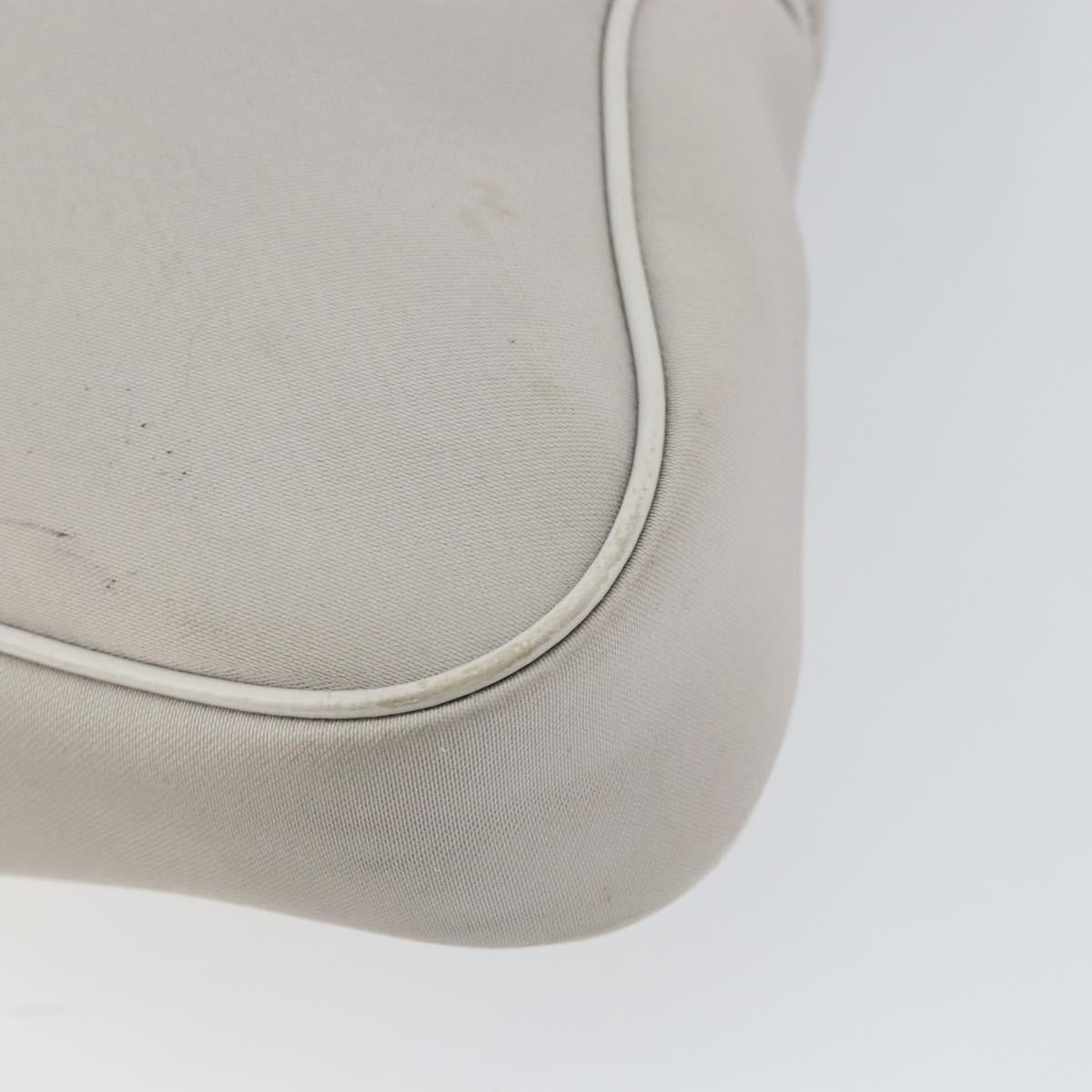 Salvatore Ferragamo Shoulder Bag Nylon Gray Silver Auth bs32334
