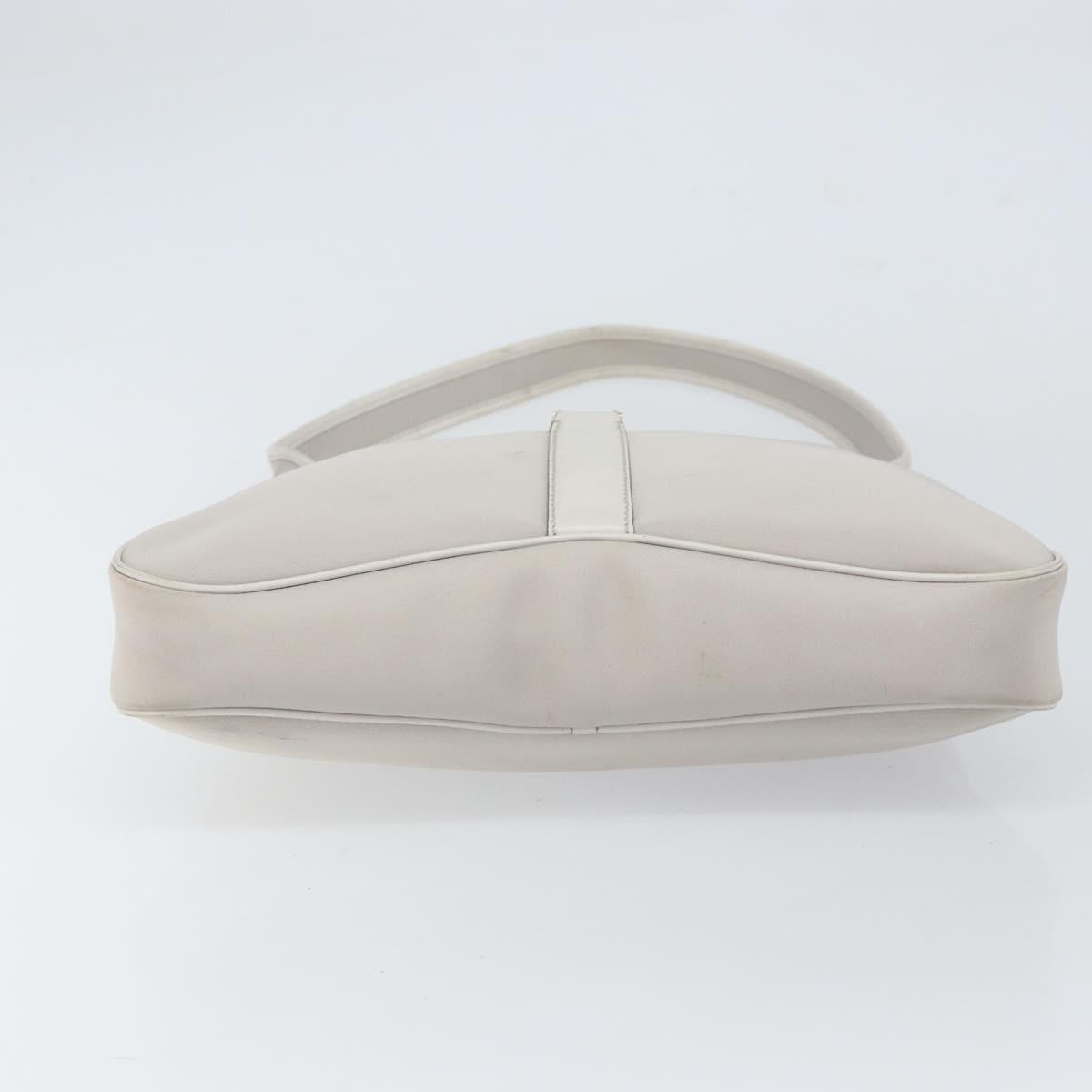 Salvatore Ferragamo Shoulder Bag Nylon Gray Silver Auth bs32334