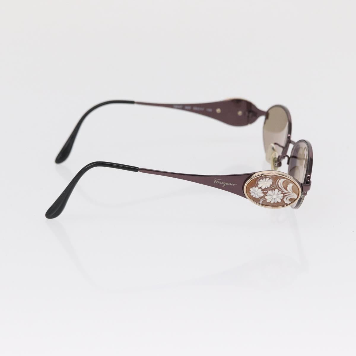 Salvatore Ferragamo Gucci Sunglasses plastic 3 Set Brown Auth bs32343