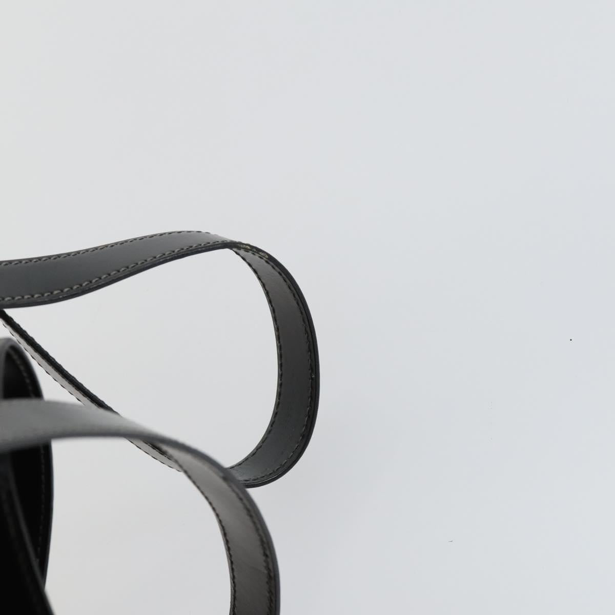 BVLGARI Shoulder Bag Canvas Leather 2 Set Black Auth bs32348