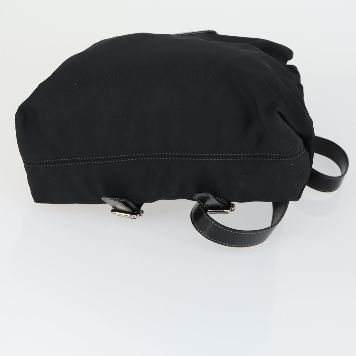 BVLGARI Shoulder Bag Canvas Leather 2 Set Black Auth bs32348