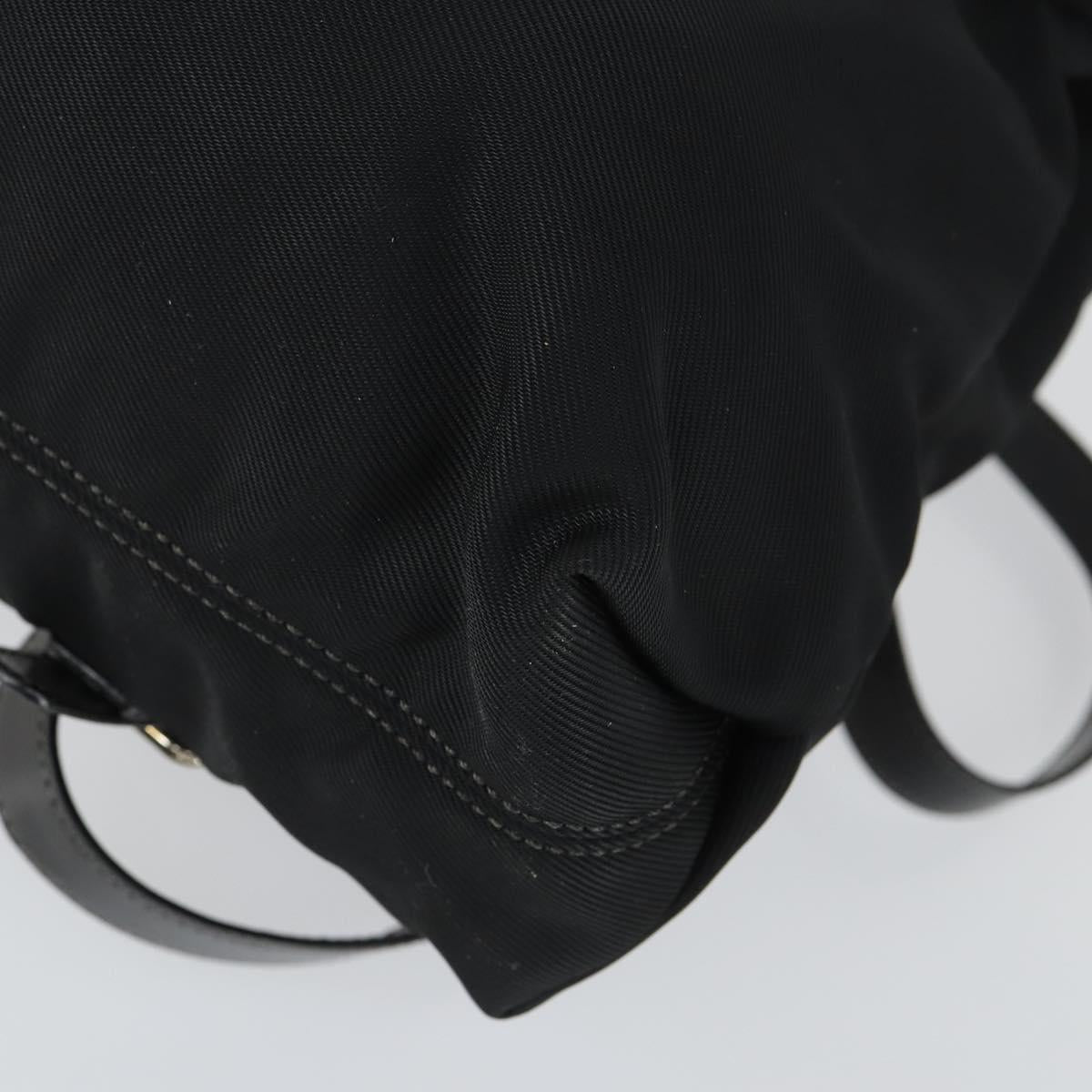 BVLGARI Shoulder Bag Canvas Leather 2 Set Black Auth bs32348