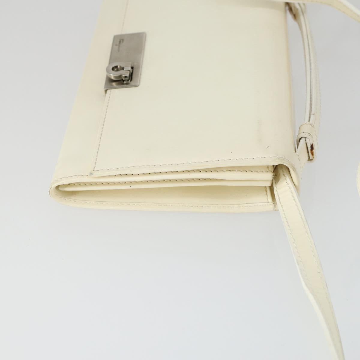 Salvatore Ferragamo Bag Patent Nylon 3 Set White Black Bordeaux Auth bs32351