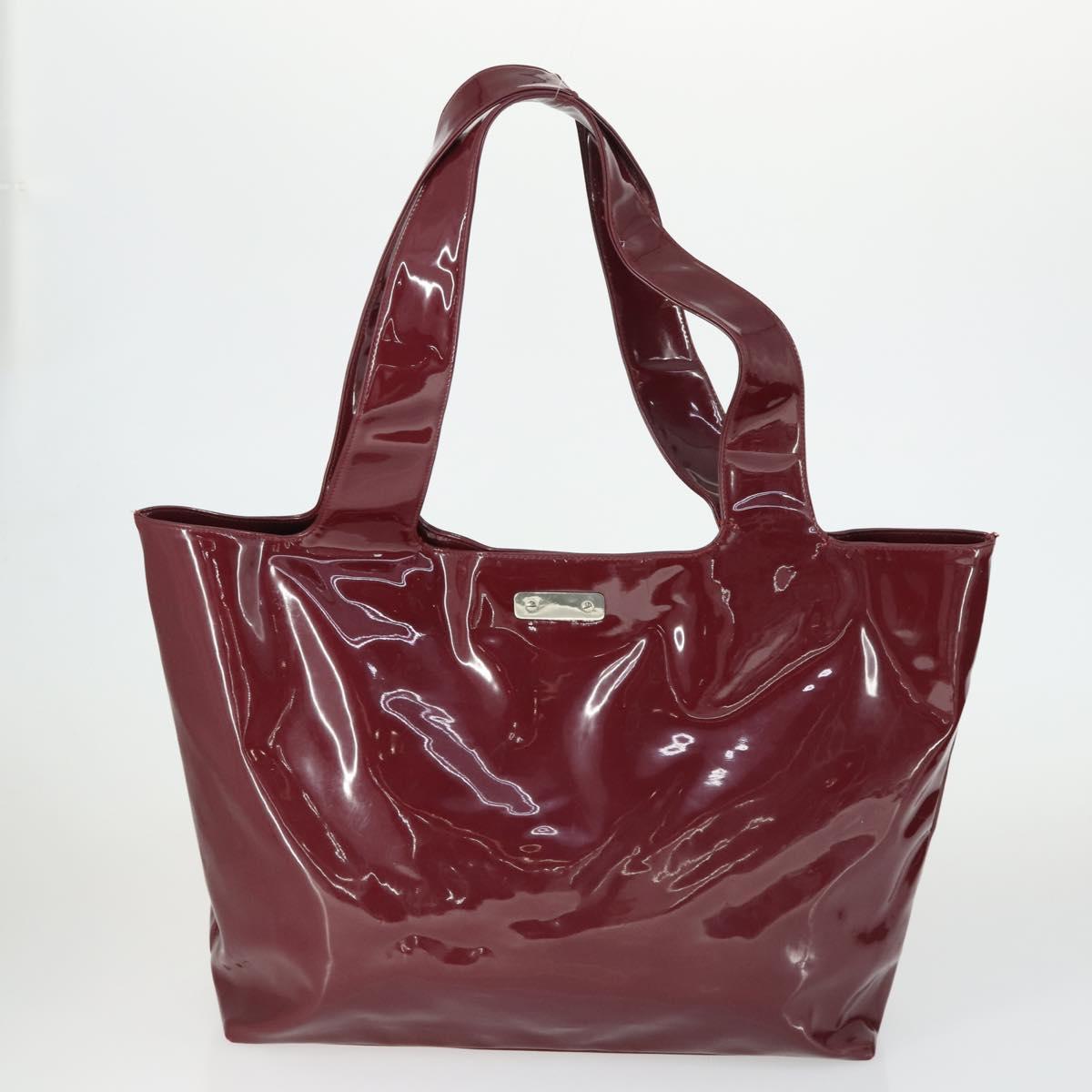 Salvatore Ferragamo Bag Patent Nylon 3 Set White Black Bordeaux Auth bs32351