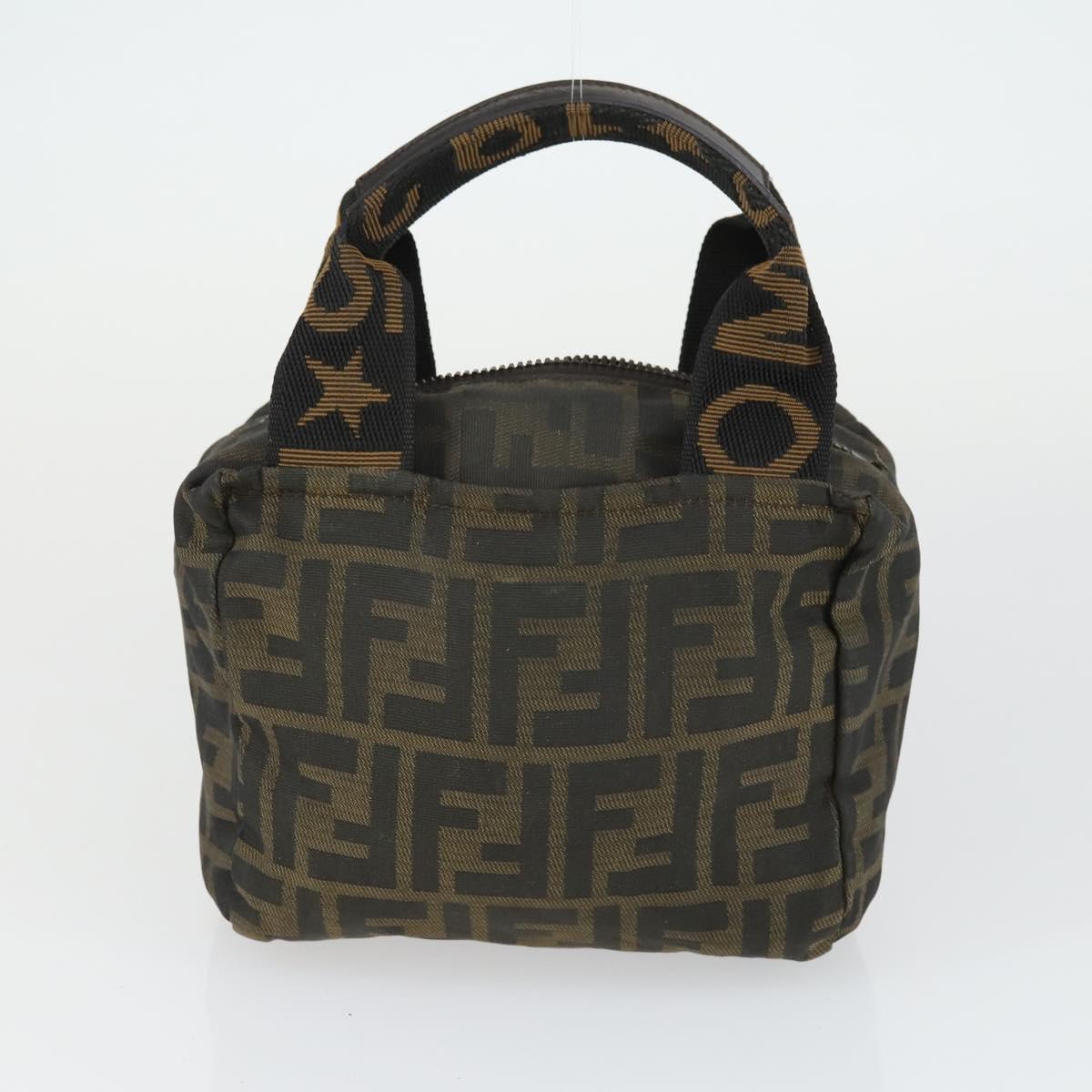 FENDI Gucci Zucca Canvas Pecan Canvas Hand Bag 4 Set Black Brown Auth bs32352