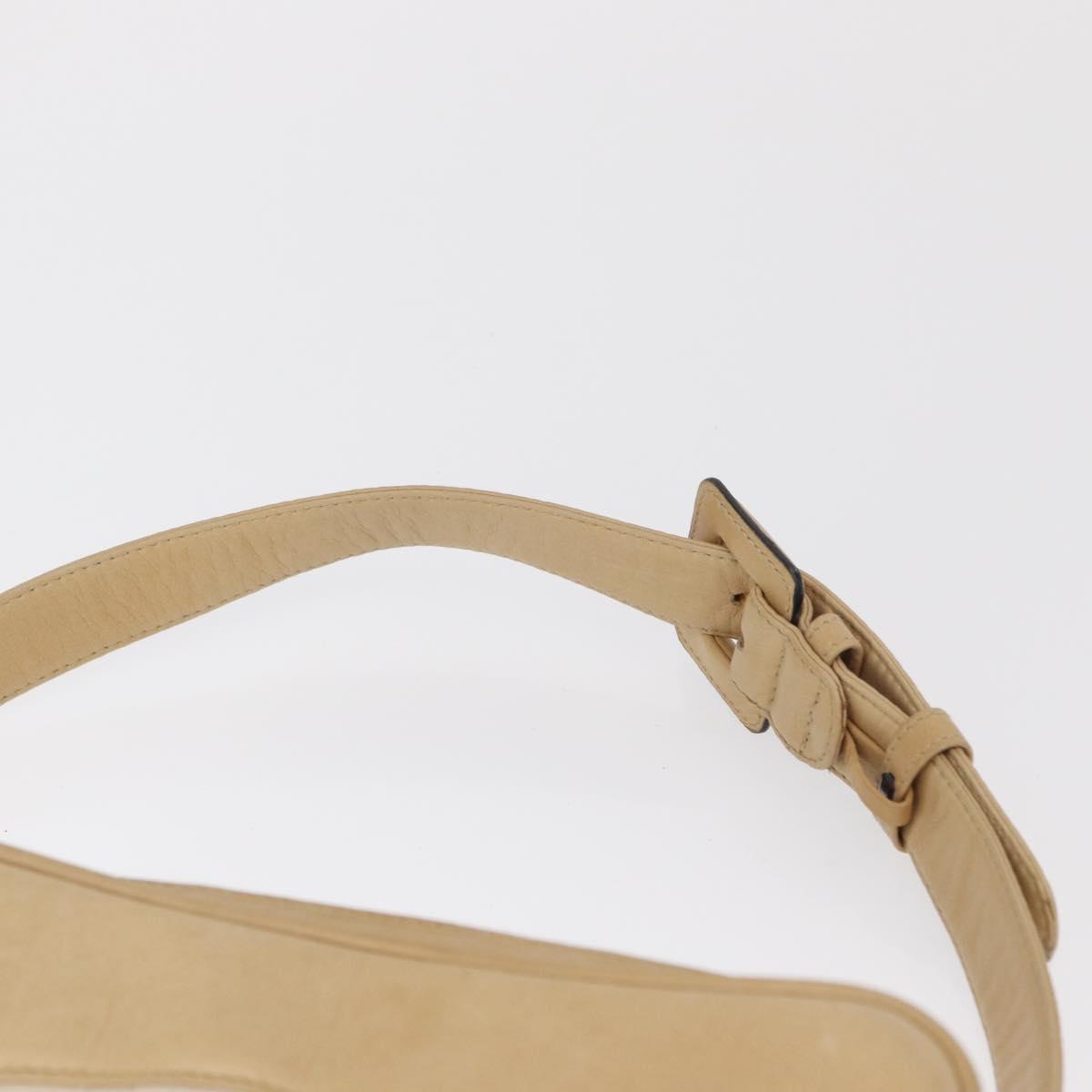 CHANEL Matelasse Waist bag Canvas Beige Gold CC Auth bs32356