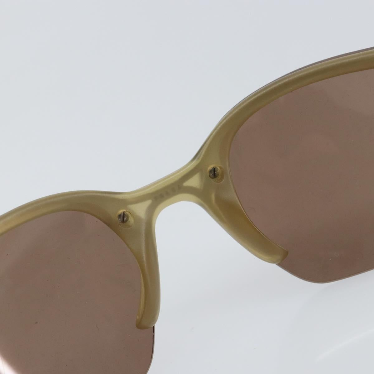 PRADA Sunglasses plastic Beige Auth bs32375