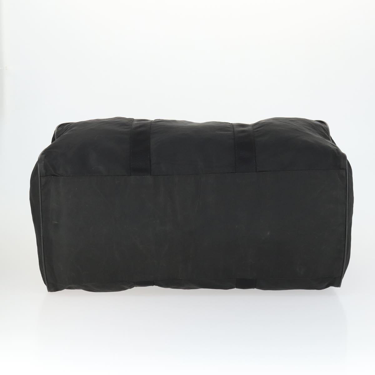PRADA Boston Bag Nylon Black Silver Auth bs32377