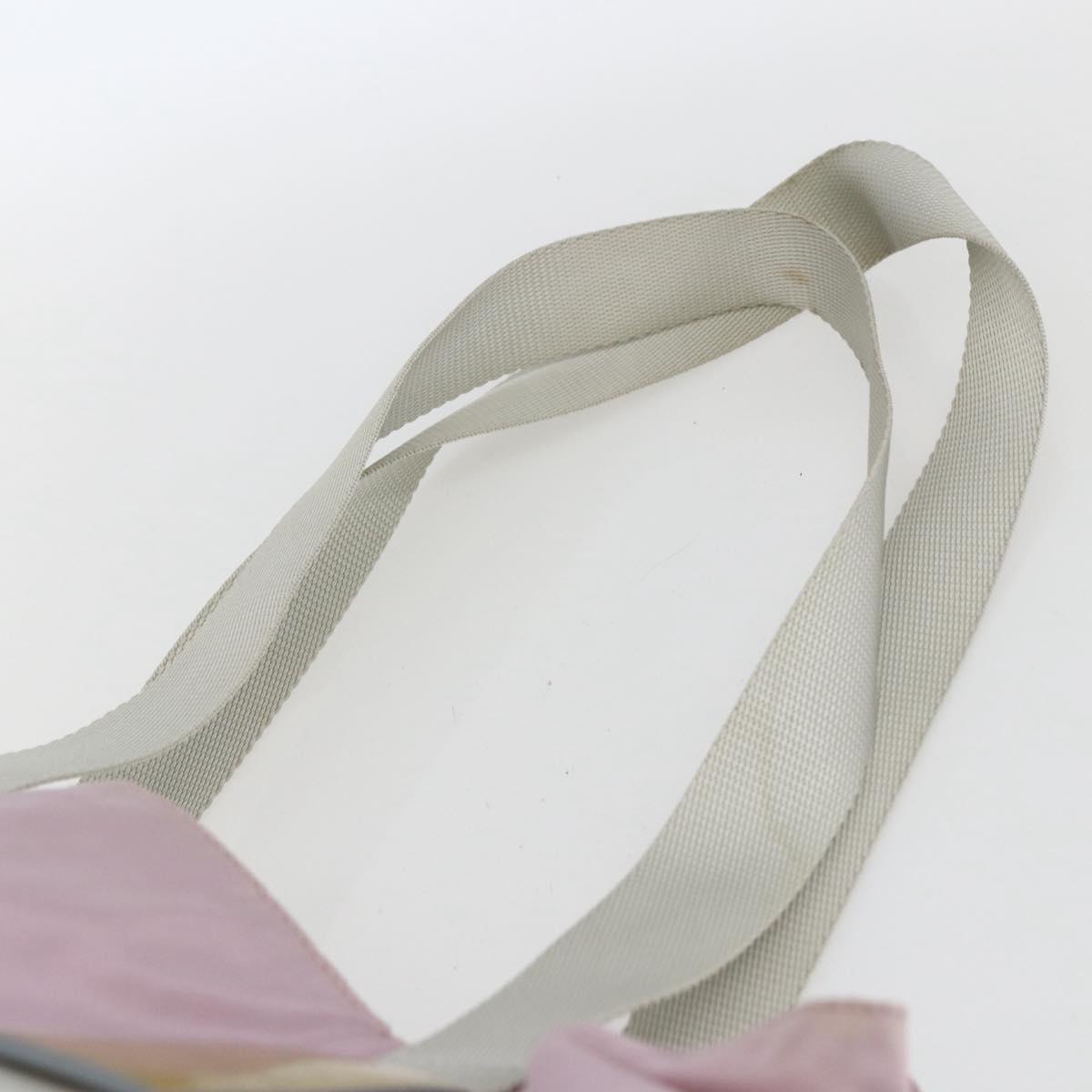 PRADA Tote Bag Nylon Pink Silver Auth bs32378