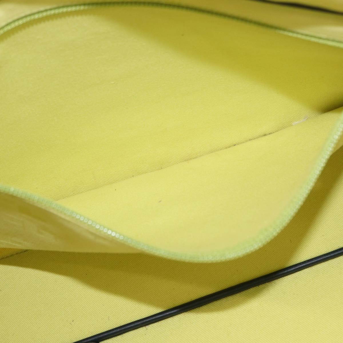 LOEWE Tote Bag Canvas Yellow Gold Auth bs32409