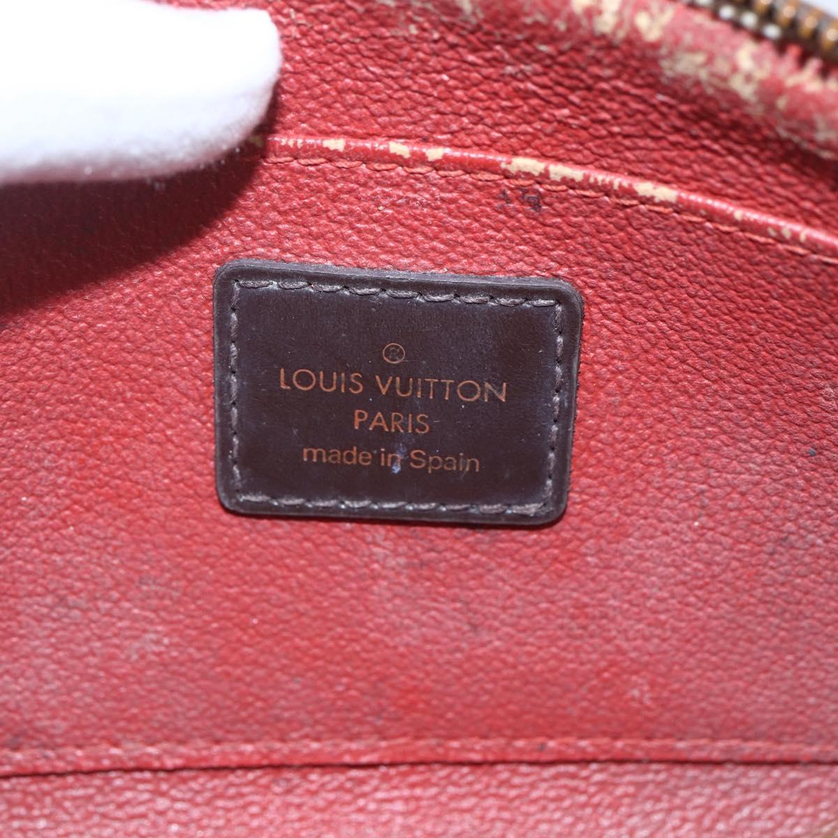 LOUIS VUITTON Damier Ebene Pochette Cosmetic PM Pouch N47516 LV Auth bs32422