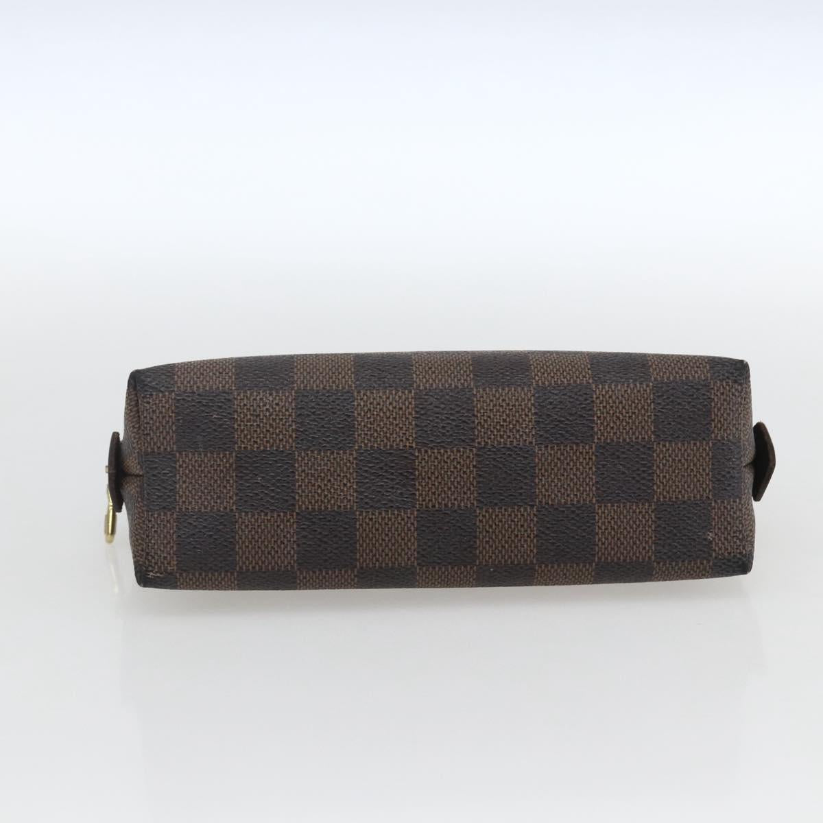 LOUIS VUITTON Damier Ebene Pochette Cosmetic PM Pouch N47516 LV Auth bs32422