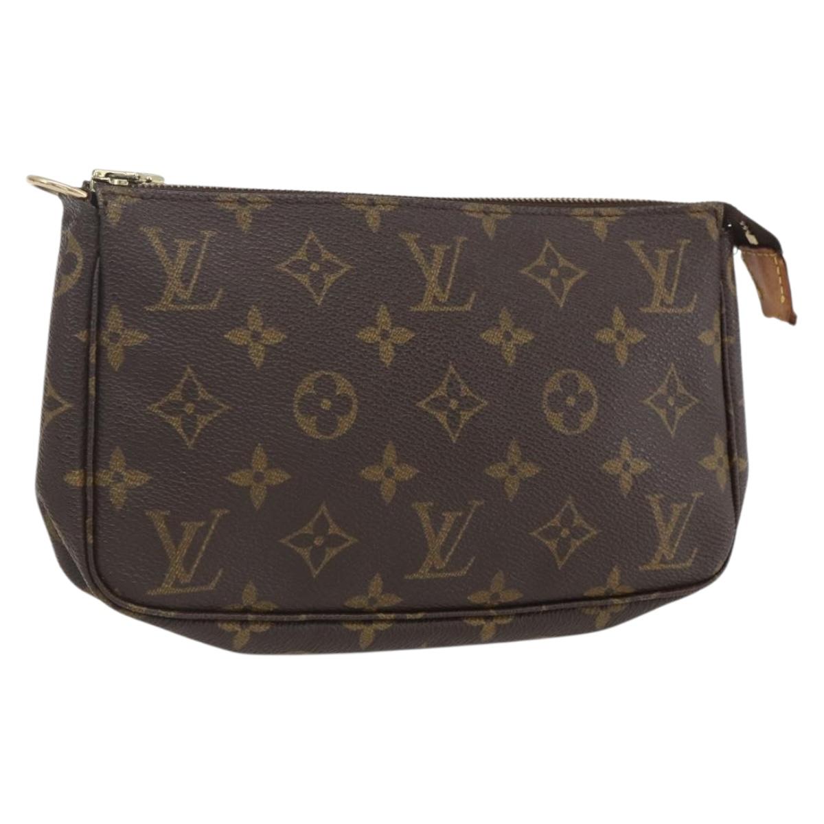 LOUIS VUITTON Monogram Pochette Accessoires Pouch M51980 LV Auth bs32425