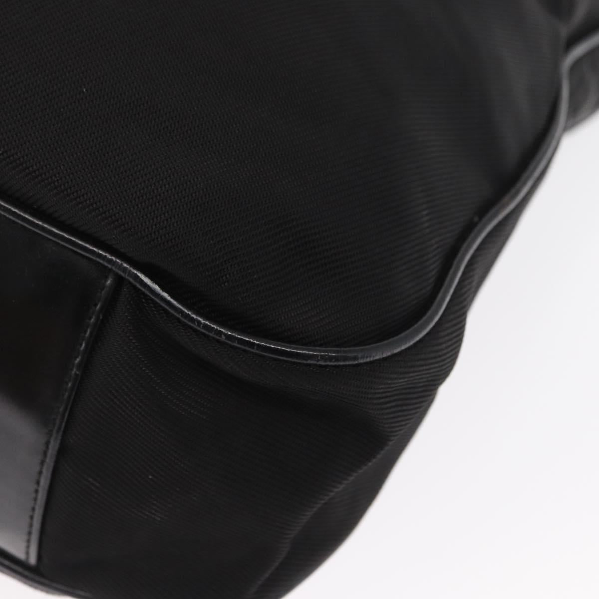 GUCCI Bamboo Hand Bag Nylon 2way Black Gold 001 2058 1577 5 Auth bs32430