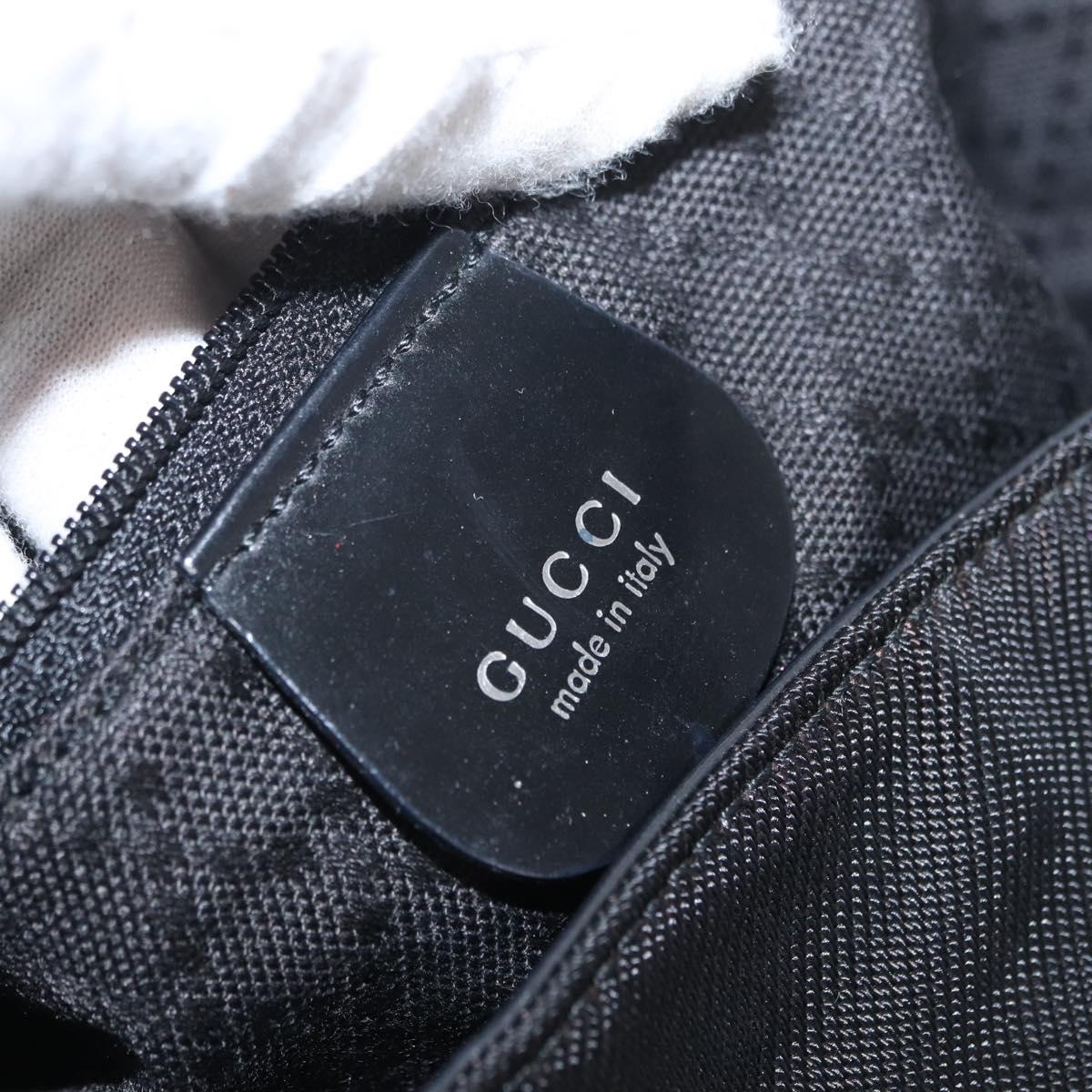 GUCCI Bamboo Hand Bag Nylon 2way Black Gold 001 2058 1577 5 Auth bs32430