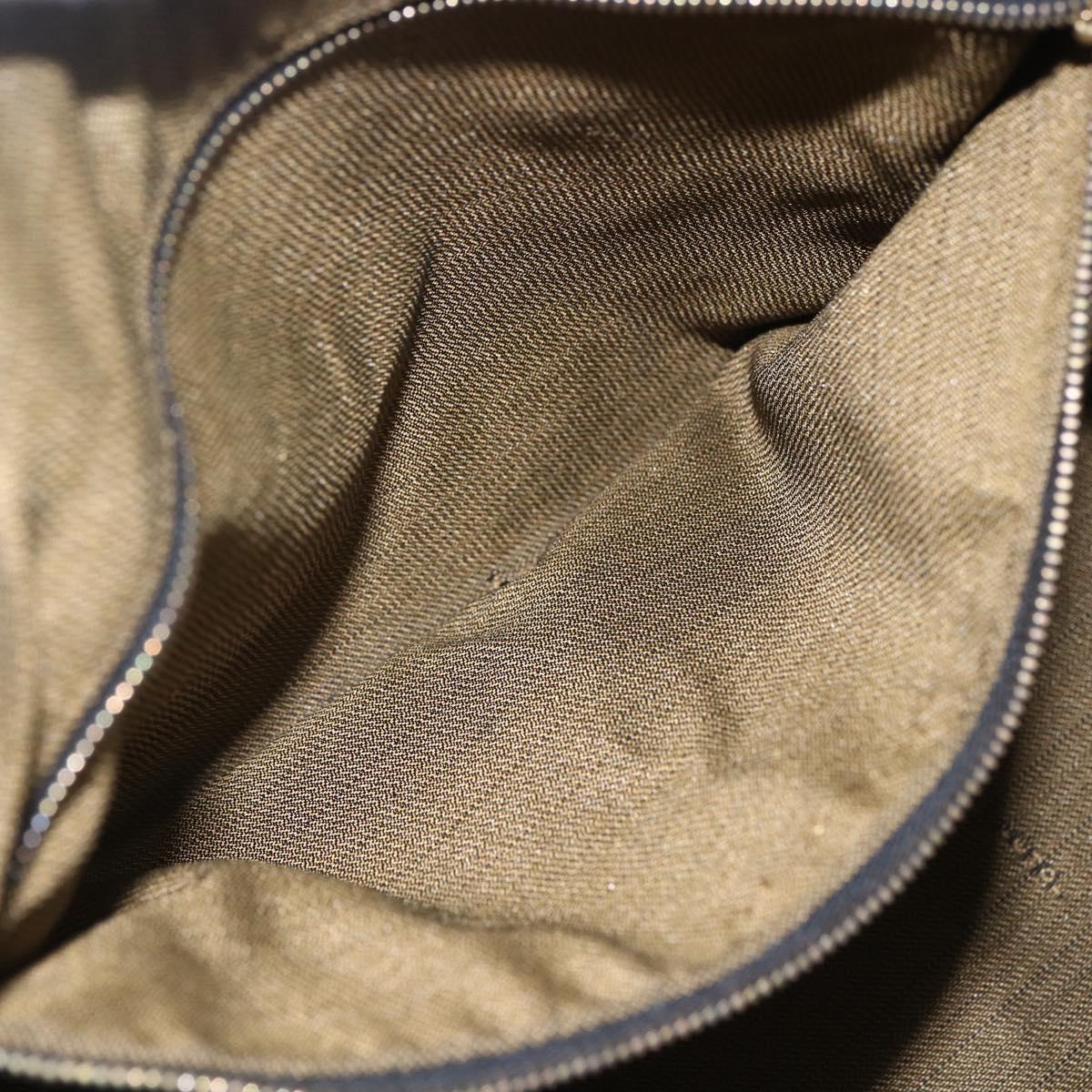 FENDI Zucca Canvas Hand Bag Black Brown Auth bs32457