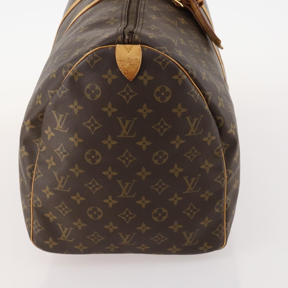 LOUIS VUITTON Monogram Keepall 55 Boston Bag M41424 LV Auth bs32469