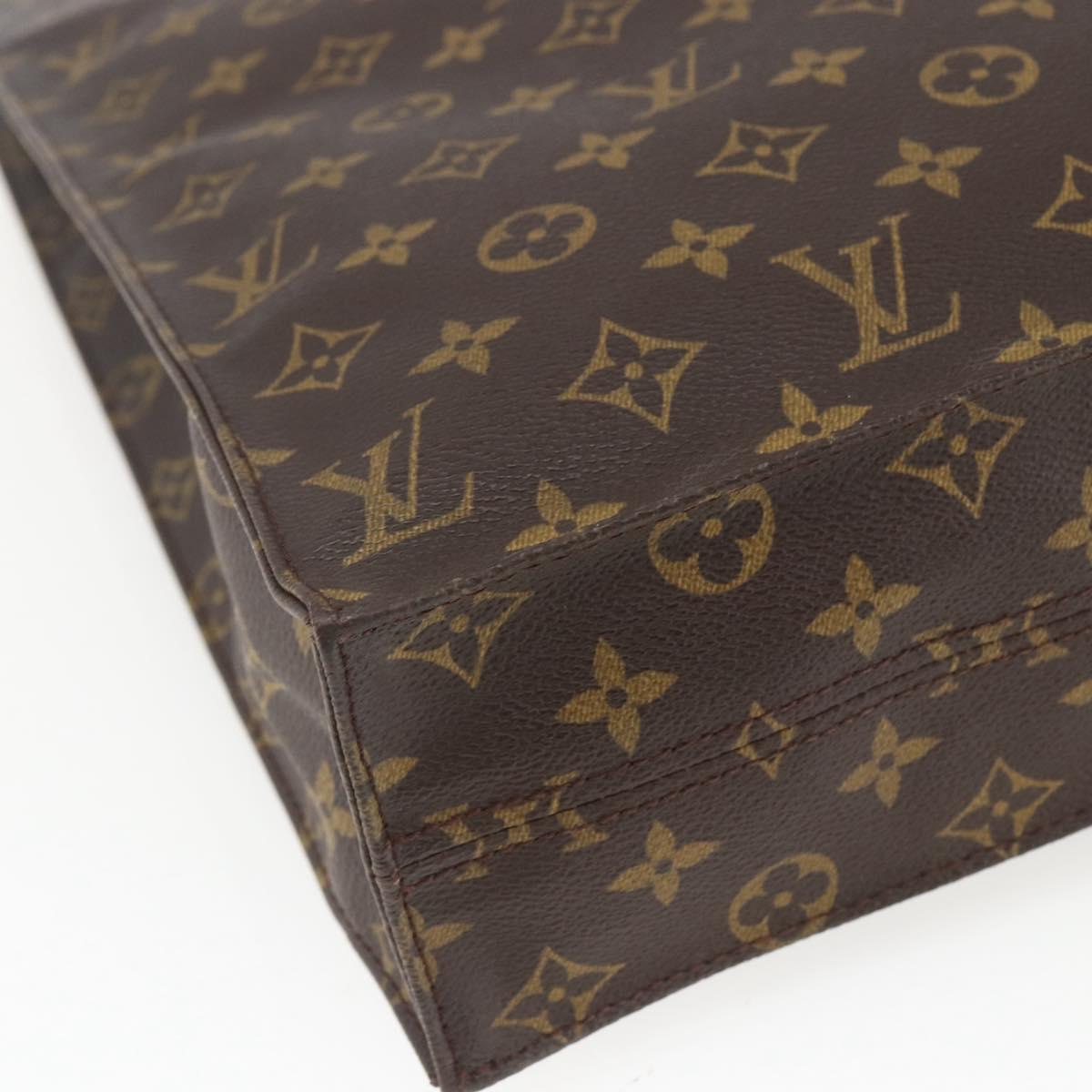 LOUIS VUITTON Monogram Sac Plat Hand Bag M51140 LV Auth bs32476