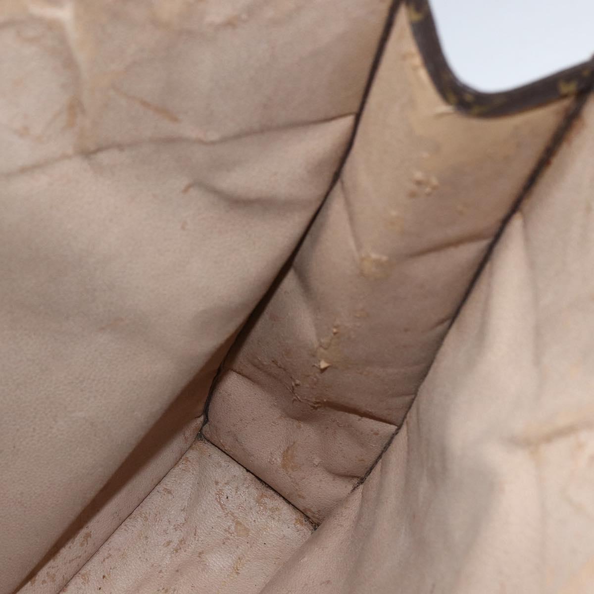 LOUIS VUITTON Monogram Sac Plat Hand Bag M51140 LV Auth bs32476