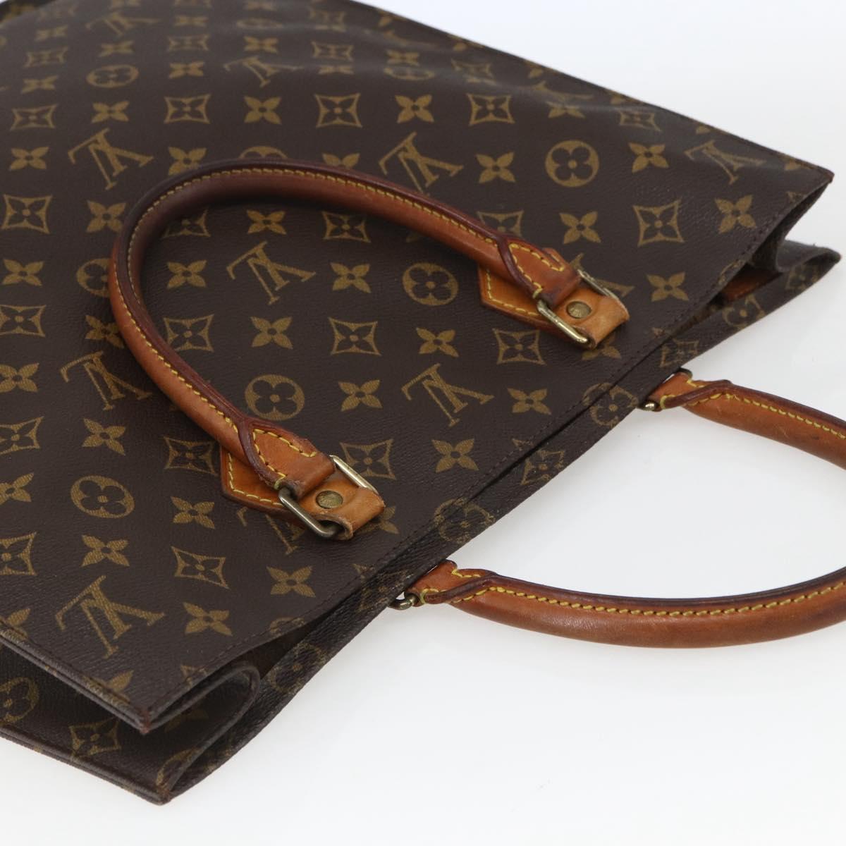 LOUIS VUITTON Monogram Sac Plat Hand Bag M51140 LV Auth bs32476